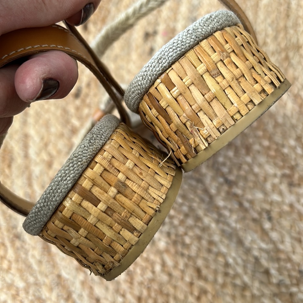 PRADA ROPE & WICKER SANDALS - Picture 5 of 8